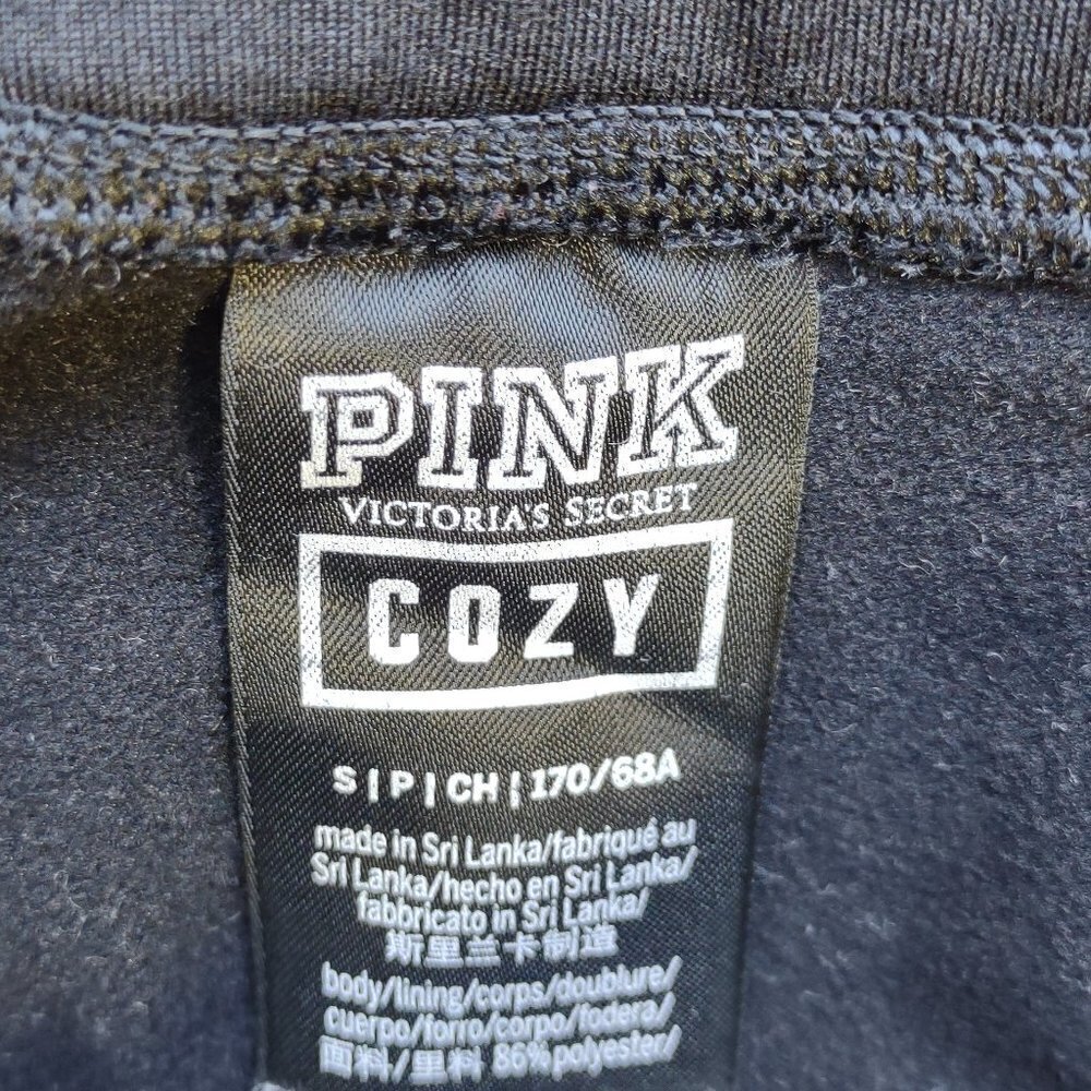 PINK Victoria's Secret Cozy Fleece Lined Leggings Logo Ribbon Activewear Small - Picture 7 of 7